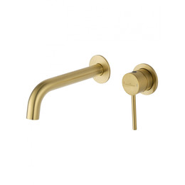 Смеситель для раковины настенный Wonzon & Woghand Stick WW-88869017-BG (со скрытой частью) золото - фото 
