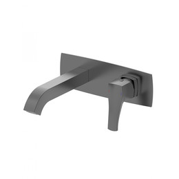 Смеситель для раковины настенный Wonzon & Woghand Flex WW-88869072-BGM (со скрытой частью) тёмный графит - фото 
