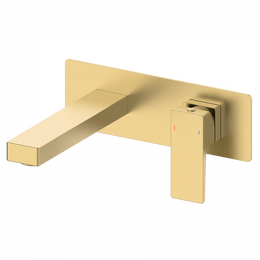 Смеситель для раковины настенный Wonzon & Woghand Cube 2.0 WW-88869068-BG (со скрытой частью) золото - фото 