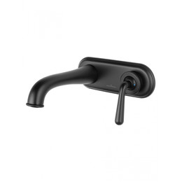 Смеситель для раковины настенный Wonzon & Woghand Steam WW-88869008-MB (со скрытой частью) чёрный - фото 