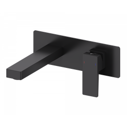 Смеситель для раковины настенный Wonzon & Woghand Cube 2.0 WW-88869068-MB (со скрытой частью) чёрный - фото 