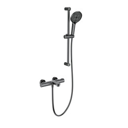 Смесители для ванны с термостатом Wonzon & Woghand WW-C2018-A-BGG, тёмный графит - фото 