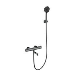 Смесители для ванны с термостатом Wonzon & Woghand Inn WW-A2006-A1-BGG, тёмный графит - фото 