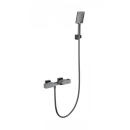 Смесители для душа с термостатом Wonzon & Woghand Twist WW-B2025-A-BGG, тёмный графит - фото 