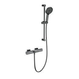 Смесители для ванны с термостатом Wonzon & Woghand Plate WW-C2017-A-BGG, тёмный графит - фото 