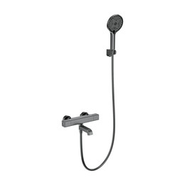 Смесители для ванны с термостатом Wonzon & Woghand Stay WW-B2016-A1-BGG, тёмный графит - фото 