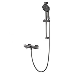 Смесители для ванны с термостатом Wonzon & Woghand Solid WW-C2011-A-BGG, тёмный графит - фото 