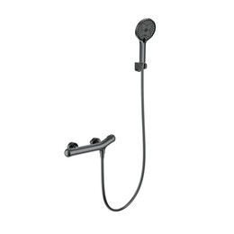 Смесители для душа с термостатом Wonzon & Woghand T-1000 WW-B2057-A-BGG, тёмный графит - фото 