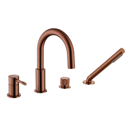 Смеситель для ванны Boheme Uno 460-CB, брашированная медь - фото 