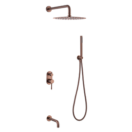 Душевая система для ванны Boheme Uno 464-2-CB (со скрытой частью) брашированная медь - фото 