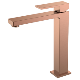 Смеситель для раковины высокий Boheme Qubic 472-CB, брашированная медь - фото 