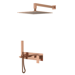 Душевая система для ванны Boheme Qubic 474-BRB (со скрытой частью) брашированная бронза - фото 