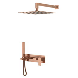 Душевая система для ванны Boheme Qubic 474-CB (со скрытой частью) брашированная медь - фото 
