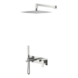 Душевая система для ванны Boheme Qubic 474-NB (со скрытой частью) никель - фото 