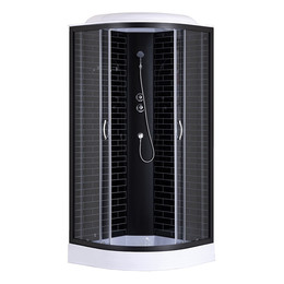 Душевая кабина Loranto 80x80 см CS-6680 13GB 80, чёрный/прозрачное - фото 