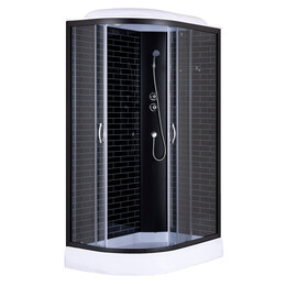 Душевая кабина Loranto 120x80 см CS-66120-13R GB 120,  чёрный/прозрачное - фото 