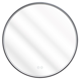 Зеркало Azario Димион 60 см АZ-LED010525 (подсветка, подогрев и сенсорный выключатель) серый матовый - фото 