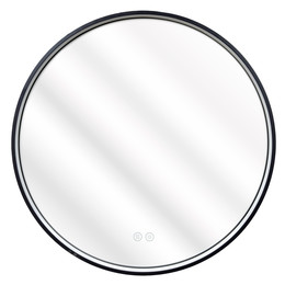 Зеркало Azario Димион 70 см АZ-LED010925 (подсветка, подогрев и сенсорный выключатель) чёрный матовый - фото 