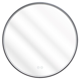 Зеркало Azario Димион 60 см АZ-LED010525 (подсветка, подогрев и сенсорный выключатель) серый матовый - фото 