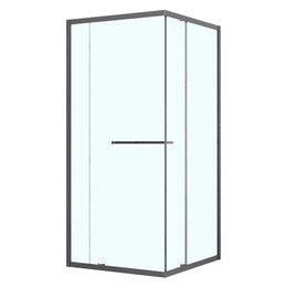 Душевое ограждение Azario Monako 100x100 см AZ-L47-100-MGR-CL, графит матовый/прозрачное - фото 