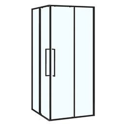 Душевое ограждение Azario SHANGHAI 100x100 см AZ-R43-100-MB-CL, чёрный матовый/прозрачное - фото 