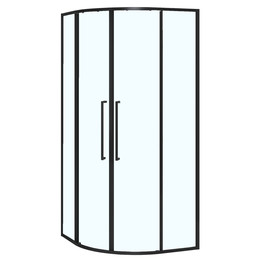 Душевое ограждение Azario SHANGHAI 100x100 см AZ-S43-100-MB-CL, чёрный матовый/прозрачное - фото 