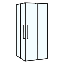 Душевое ограждение Azario SHANGHAI 100x100 см AZ-R43-100-MB-CL, чёрный матовый/прозрачное - фото 