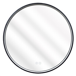 Зеркало Azario Димион 60 см АZ-LED010625 (подсветка, подогрев и сенсорный выключатель) чёрный матовый - фото 