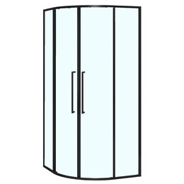 Душевое ограждение Azario SHANGHAI 100x100 см AZ-S43-100-MB-CL, чёрный матовый/прозрачное - фото 