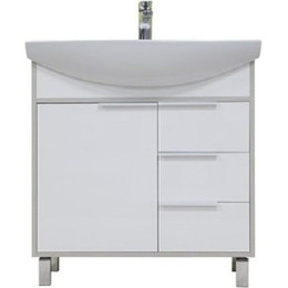 Тумба напольная с раковиной Акватон Рико 80 см 1A2154K1RIB90, белый/ясень - фото 