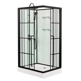 Душевая кабина Loranto 120х80 см CS-3008TMW-120L, чёрный/прозрачное - фото 