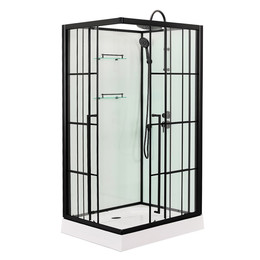 Душевая кабина Loranto 120х80 см CS-3008TM/W-120R, чёрный/прозрачное - фото 