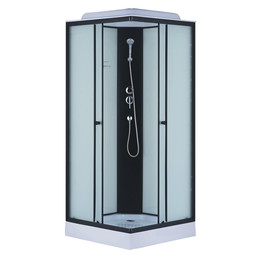 Душевая кабина Loranto 90х90 см CS-992EBTM/W-90, чёрный/матовое - фото 