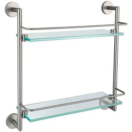 Полка стеклянная Allen Brau Priority 6.31015-BN 41 см, цвет никель браш - фото 