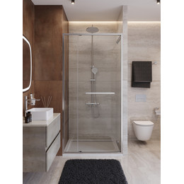 Душевая дверь Cezares Lux 110 см LUX-B-FS-11-110-C-CR, хром/прозрачное - фото 