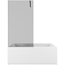 Шторка для ванны Allen Brau Infinity 3 80х160 см 3.21062.BA.T (стекло 8 мм) серебро брашированное/тонированное - фото 