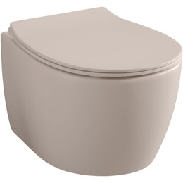 Унитаз приставной безободковый Allen Brau Fantasy 4.11004.IV с тонкой крышкой микролифт, айвори - фото 