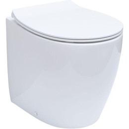 Унитаз приставной безободковый Allen Brau Fantasy 4.11007.20 с тонкой крышкой микролифт - фото 