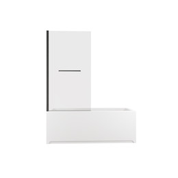 Шторка для ванны Allen Brau Priority 80x150 см 3.31022.BBA, чёрный браш/прозрачное - фото 