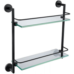 Полка стеклянная Allen Brau Priority 6.31015-31 41 см, цвет чёрный матовый - фото 