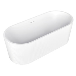 Ванна отдельностоящая Azario Creo Ceramique Reflejo 170x75 см AZ-8697-1.7, в комплекте с сифоном и металлической рамой - фото 