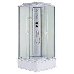 Душевая кабина Loranto 100x100 см CS-990ETM/W-100, хром/матовое - фото 