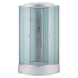 Душевая кабина Loranto 100x100 см CS-881EB26TM/W-100, хром/матовое - фото 