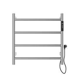 Полотенцесушитель электрический Wonzon & Woghand Bonn П4 450x474 мм WW-AL404-BR, никель - фото 