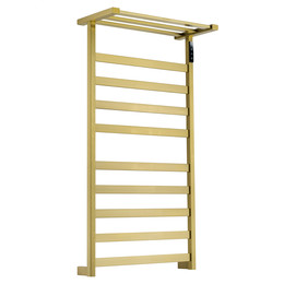 Полотенцесушитель электрический Wonzon & Woghand Frankfurt с полкой П10 450x900 мм WW-1029-BG, золото - фото 