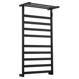 Полотенцесушитель электрический Wonzon & Woghand Frankfurt с полкой П10 450x900 мм WW-1029-MB, чёрный - фото 