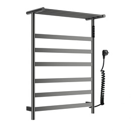 Полотенцесушитель электрический Wonzon & Woghand Essen с полкой П7 548x774,5 мм WW-A403-GM, темный графит - фото 