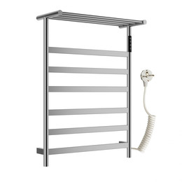 Полотенцесушитель электрический Wonzon & Woghand Essen с полкой П7 548x774,5 мм WW-A403-BR, никель - фото 