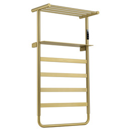 Полотенцесушитель электрический Wonzon & Woghand D&uuml;sseldorf с полкой П7 450x862 мм WW-A208-BG, золото - фото 