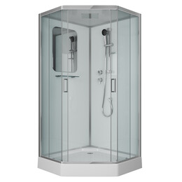Душевая кабина Niagara Premium NG 6001-01D 90x90 см, хром/прозрачное (безсиликоновая сборка) - фото 